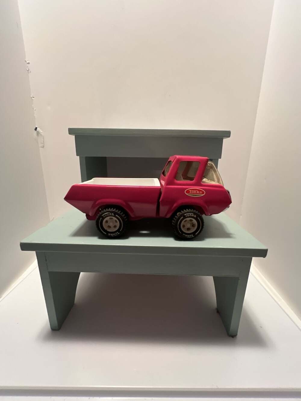 Vintage Tonka Mini Pickup Truck Pink Metal Toy
